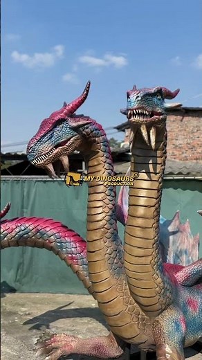 Mind - Blowing Three - Headed Dragon Animatronic Comes to Life! #animatronics #dragon
