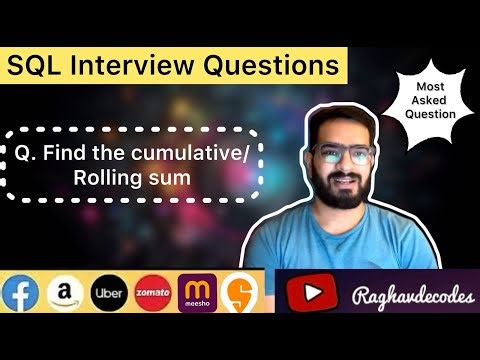 Cumulative / Rolling Sum | 2 Approaches | Interview Question | SQL Tutorial | Raghav Decodes