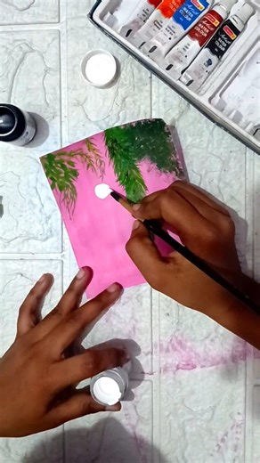 Relaxing Watercolor Painting🎨 #ConfusedArtist#diy #aestheticart#youtubeshort #painting#drawing#craft