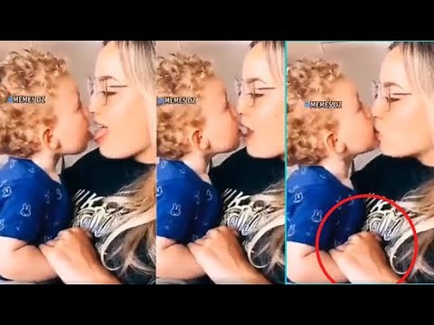 MÃE FORÇA BEBÊ A DAR BEIJO DE LÍNGUA