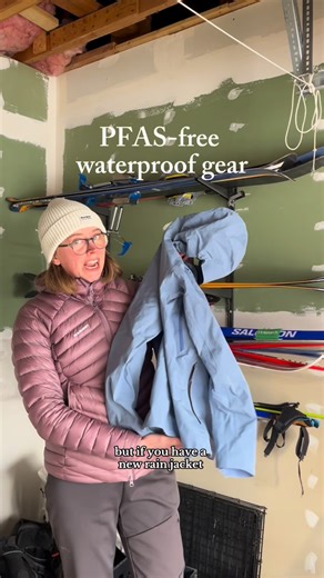 @trail_carrot on Instagram: "What you need to know about PFAS-free rain gear 👇 I just got my first PFAS-free waterproof apparel from @patagonia and learned they have different care requirements from traditional waterproofing. The new PFAS-free DWR is similarly waterproof, but is less oil repellent. Meaning our rain gear is getting dirtier more quickly from sunscreen, body oils, lotion, etc. Once the membrane gets dirty from oils, it is significantly less waterproof. While PFAS coated rain gear