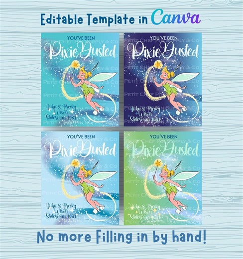 Pixie Dust Gift Tags - Editable Template - You've Been Pixie Dusted - Etsy