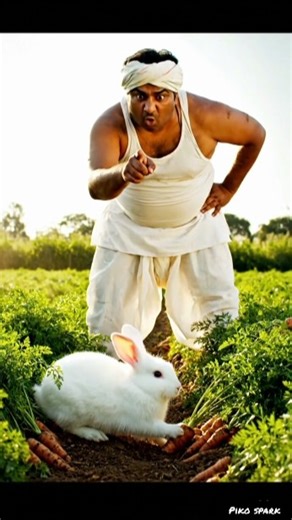 “Rabbit ne Kisaan ko Challenge me hara diya!” 🐰 #shorts #ai #rabbit #trending