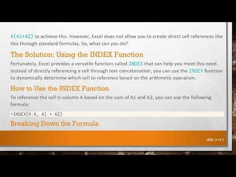 Solving Cell References with Arithmetic in Excel: Is it Possible?