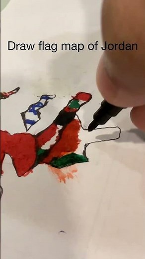 Draw flag map of Jordan