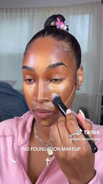 Black Girl Makeup Tutorial without Foundation | Concealer Only Look