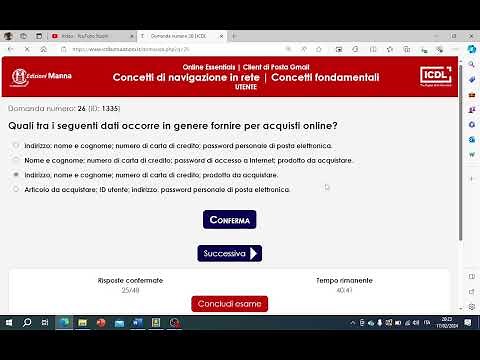 Simulazione ICDL - Modulo Online Essentials - Sezione 1: Concetti di navigazione in rete