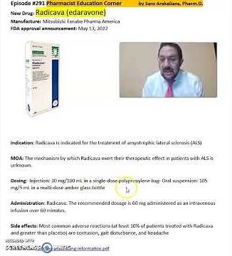 Radicava (edaravone)- treatment of amyotrophic lateral sclerosis (ALS)