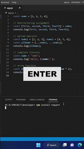 How to Use NPM and Node.js to Run Your JavaScript Code ?In VsCode #webdevelopment #npm #nodejs