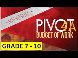 MATHEMATICS BUDGET OF WORK (BOW) GRADE 7-10 | PIVOT 4A