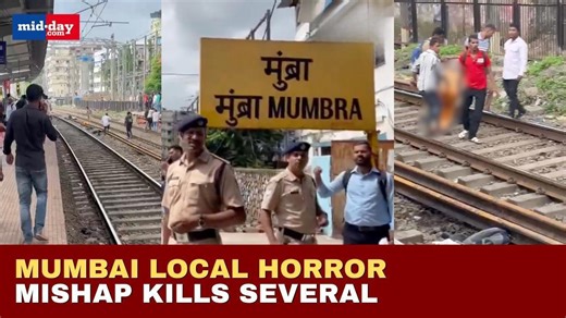 Mumbai Local Train Disaster: Commuters Fall to Death From Overcrowded Train Near Mumbra | WATCH