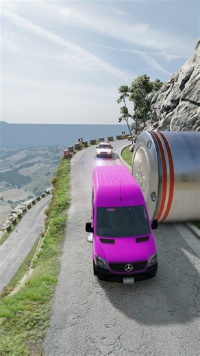 Retractable Floor Trap vs Cars, Trucks & Buses Part #1 #beamngdrive #shorts