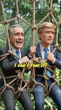 Trump & Netanyahu’s Wild Mission | From Office to Jungle 😂| #trump #netanyahu #funny #memes #shorts