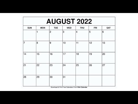 Printable August 2022 Calendar Templates with Holidays - Wiki Calendar