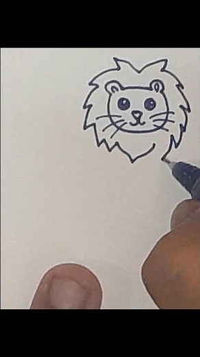 Easy Lion Drawing.