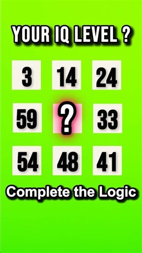 Your IQ Level? 🧠 | Find the Logic Pattern! #Shorts