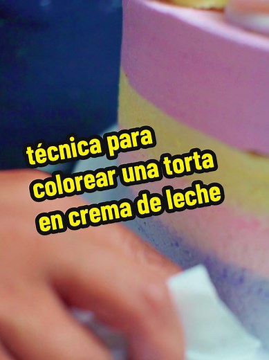 Técnica Útil para Colorear Tortas con Crema de Leche