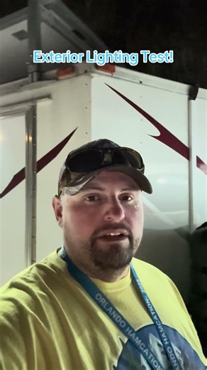 Testing the New Floodlights on Our Cargo Trailer to Camper Conversion