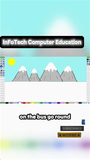 How to Draw a Beautiful Landscape in Tux Paint | Easy Tux Paint Drawing Tutorial for Kids