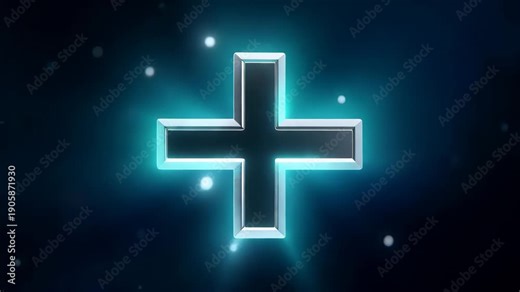 Logo of a health care service in a digital environment with blue and black colors