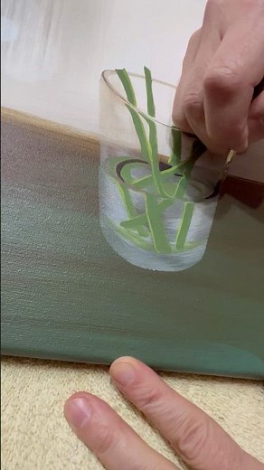 How to paint glass. Technique hack for painting glass and water #paintideas #art