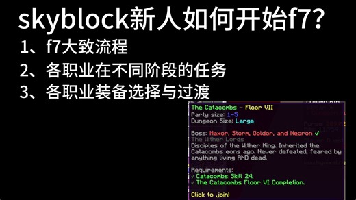 [Hypixel Skyblock]新人如何开始f7？
