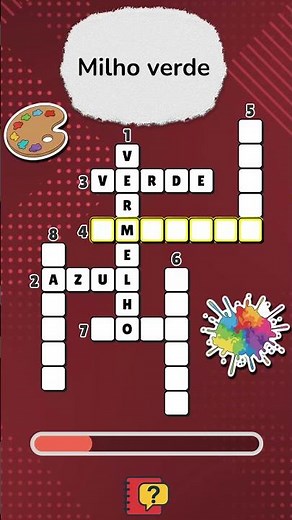 Adivinhe as 7 cores 🎨| Quiz Palavras Cruzadas
