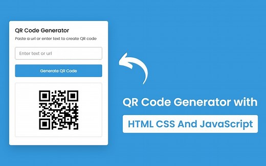 【代码】HTML CSS和JavaScript中的二维码生成器-JavaScript中的二维码生成器