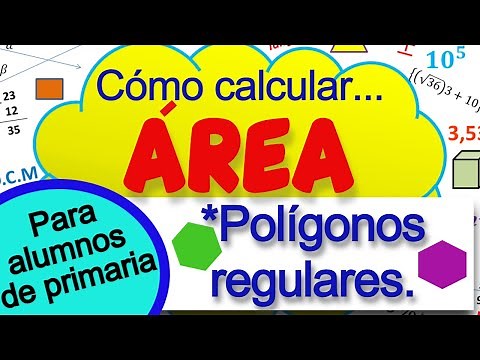 Area of ​​regular polygons, for primary school students.
