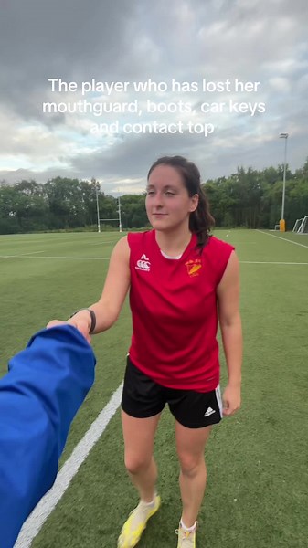 Big up Neil always picking up stuff behind shinny #west #rugby #westofscotland #womensrugby #gameday