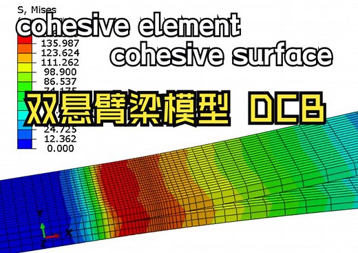 cohesive 单元和接触建立DCB双悬臂梁模型 | 建模步骤 | 结果分析对比
