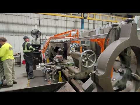 Sliding Machine Guard for Large Manual Lathe