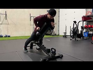 Incline Bench Kettlebell Single Arm Row