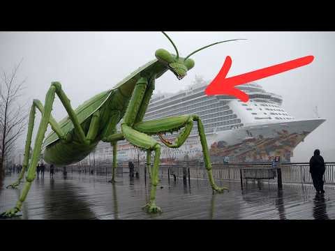 The Biggest Praying Mantis Alien-Like Creature Spotted in NYC Harbor! 🤯