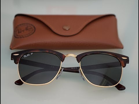 The Most Stylish Ray-Ban Sunglasses: Ray-Ban Clubmaster RB3016 W0366 Gold Havana Tortoise Polarised