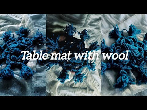 DIY table mat with wool //Cozy Up Your Table with This Adorable DIY Wool Table Mat! 🧶✨