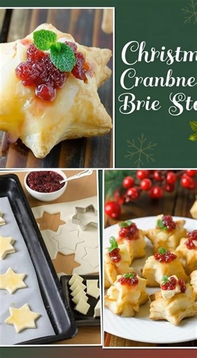 2.6K views | Christmas Cranberry Brie Puff Pastry Stars Ingredients 1...