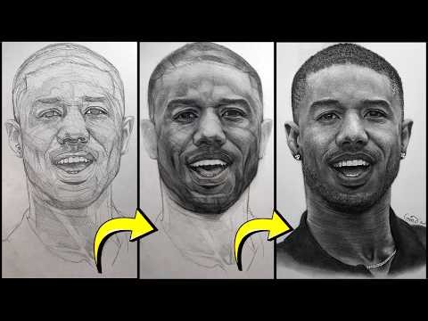 How to DRAW Hyperrealistic Portraits Freehand✏️Full Graphite Tutorial (HB–8B)
