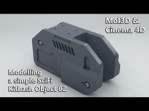 MoI3D + Cinema 4D - Modelling a SciFi Kitbash Object 02
