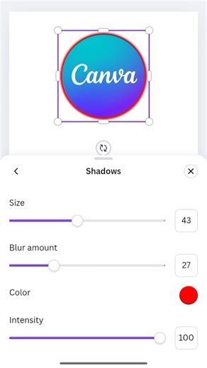 How to Create a Glow Shadow Effect on Objects in Canva | Canva Glow Effect Tutorial ✨