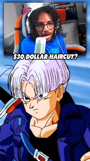 30 Dollar Haircut? 💈 😭 #dragonball #goku #reaction