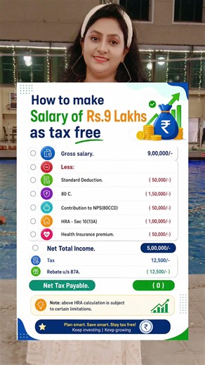 Salary ₹9 Lakh = ZERO Tax 😱 | Tax Saving Tips 2026 💸 | income tax strategy #tax #viral