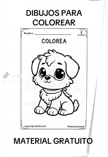 Dibujos de perritos para colorear #primaria #materialeducativo #viral #educacion #maestros