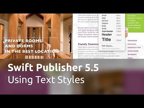 Editing and Using Text Styles - Swift Publisher 5.5 Tutorials