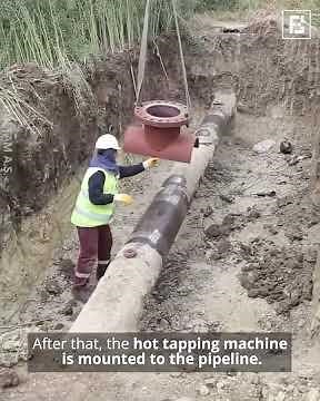 Fixing Pipes With Hot Tapping Process