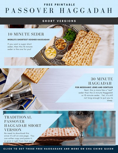 Passover Short Seders. Printable And Online Haggadah (2024)