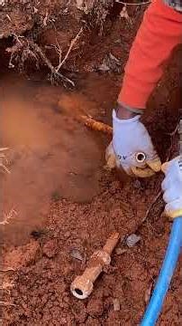 Water line break (main) repair! #diy #water #home #handyman