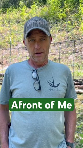 Afront of = in front of
