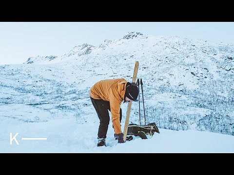 Practicing Telemark Turns on a Nordic Backcountry Ski Tour