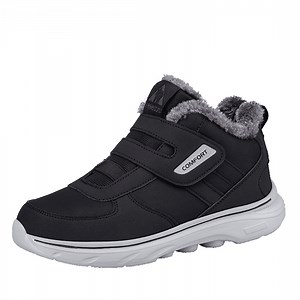 SKIUHS Diabetic Shoes Extra Wide Width Diabetic Boots Warm Slip-on Lymphedema Shoes Adjustable Closure Walking Shoes for Elderly Swollen Feet